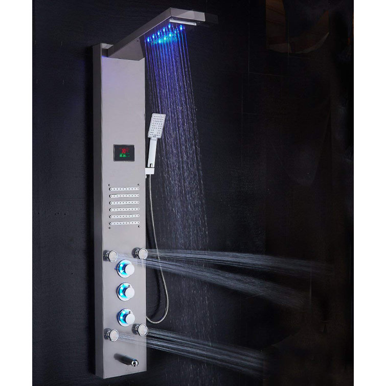 ELLO&ALLO LED 55" Shower Panel with Dual Shower Head & Reviews